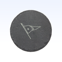 SET OF 4 SLATE COASTERS - 4"